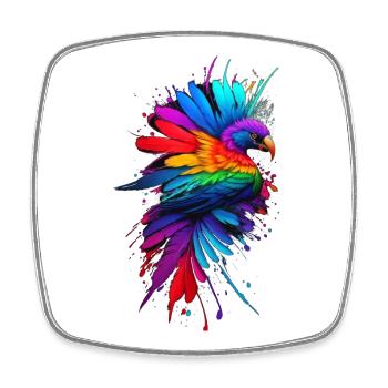 Bird of paradise - Square fridge magnet - white - Front