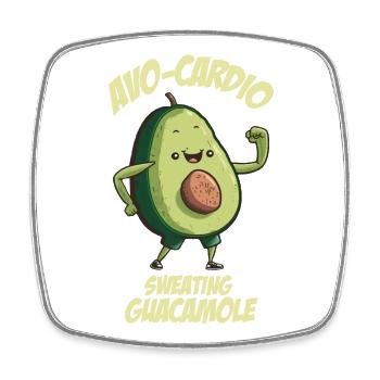 Transpiration Guacamole Avocat - Magnet carré - blanc - Devant