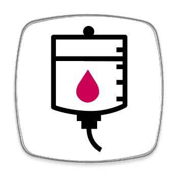 Doctor therapy treatment drip - Square fridge magnet - white - Front