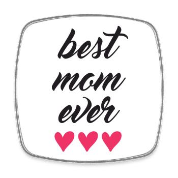 Beste Mutter aller Zeiten - Viereckiger Kühlschrankmagnet - Weiß - Vorne