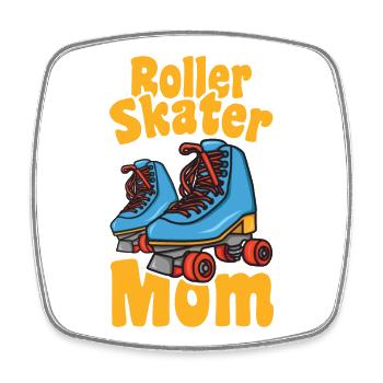 Roller Skate Mom - Square fridge magnet - white - Front