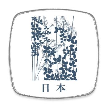 Japan - Viereckiger Kühlschrankmagnet - Weiß - Vorne
