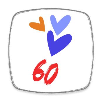 ANNIVERSARY. HAPPY BIRTHDAY. HAPPY BIRTHDAY. - Square fridge magnet - white - Front