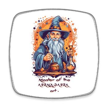 Abrakadabra Kunst - Viereckiger Kühlschrankmagnet - Weiß - Vorne