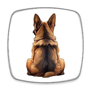 German Shepherd - Square fridge magnet - white - Front