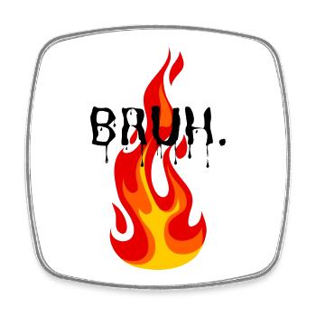 Vibrating Flame for Dynamic Outfits - Square fridge magnet - white - Front