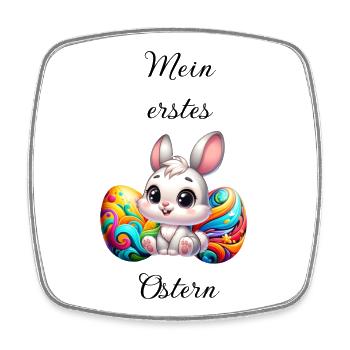 erste Ostern Kinder / Baby - Viereckiger Kühlschrankmagnet - Weiß - Vorne
