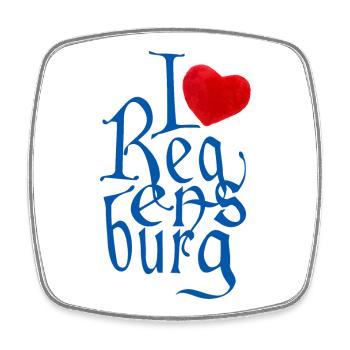 I love Regensburg ! - Viereckiger Kühlschrankmagnet - Weiß - Vorne