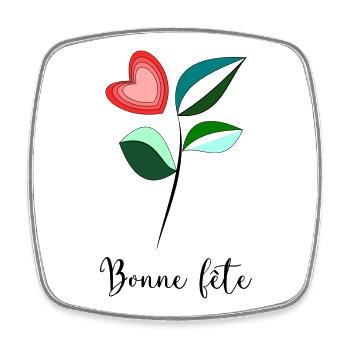 OMA. MUTTERTAG. ALLES GUTE ZUM OMA-TAG. ICH LIEBE DICH - Viereckiger Kühlschrankmagnet - Weiß - Vorne