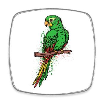 Animal, Zoo, Bird, Parrot, Bird Lover, Pet - Square fridge magnet - white - Front