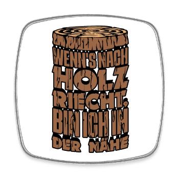 Woodland Chainsaw Statement Tree Feller Lumberjack - Square fridge magnet - white - Front