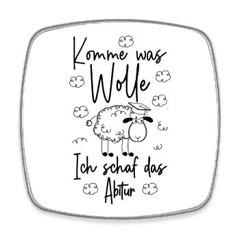 ABI 2026 KOMME WAS WOLLE ICH SCHAF DAS ABITUR 2026 - Viereckiger Kühlschrankmagnet - Weiß - Vorne
