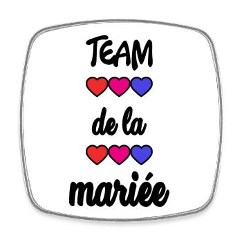 Junggesellinnenabschied. HOCHZEIT. MANNSCHAFT. TEAM BRAUT. ZUKÜNFTIGE BRAUT - Viereckiger Kühlschrankmagnet - Weiß - Vorne