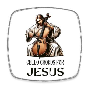 Accords de violoncelle pour Jesus Christian God - Magnet carré - blanc - Devant