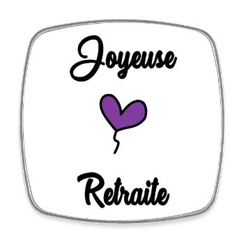 RETRAITE. RETRAITE. RETRAITEE. SENIOR. MAMIE. PAPY - Magnet carré - blanc - Devant