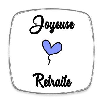 RETRAITE. BONNE RETRAITE - Magnet carré - blanc - Devant