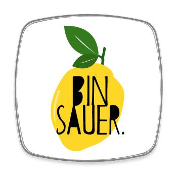 I'm Angry - Lemon - Bad Mood - Statement - Square fridge magnet - white - Front