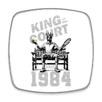 Tennis Shirt Männer 40. Geburtstag Jubiläum 1984 - Viereckiger Kühlschrankmagnet - Weiß - Vorne