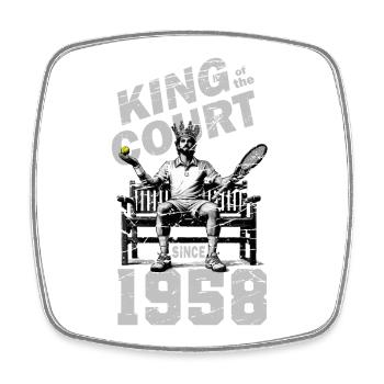 Chemise de tennis Homme 66e anniversaire 1958 - Magnet carré - blanc - Devant