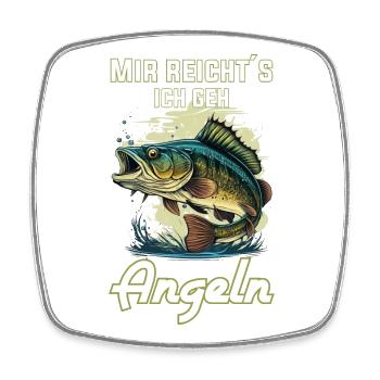 I've had enough, I'm going fishing! - Square fridge magnet - white - Front