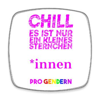*innen Geschenkidee Gendern Feminismus queer - Viereckiger Kühlschrankmagnet - Weiß - Vorne