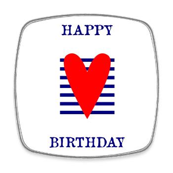 ALLES GUTE ZUM GEBURTSTAG. ALLES GUTE ZUM GEBURTSTAG. JAHRESTAG. - Viereckiger Kühlschrankmagnet - Weiß - Vorne
