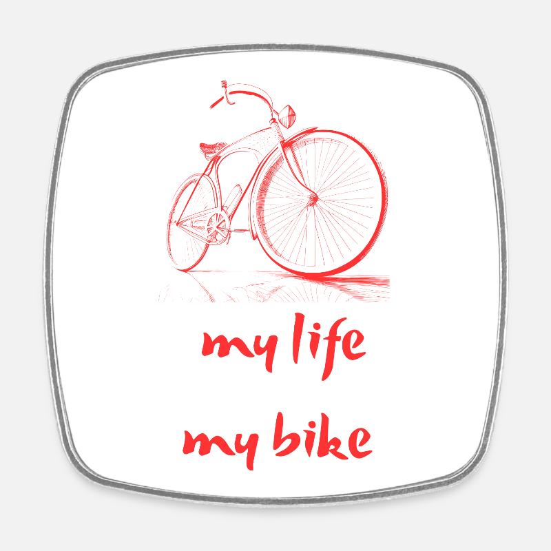Vélos et motivation à bouger - Magnet carré - blanc