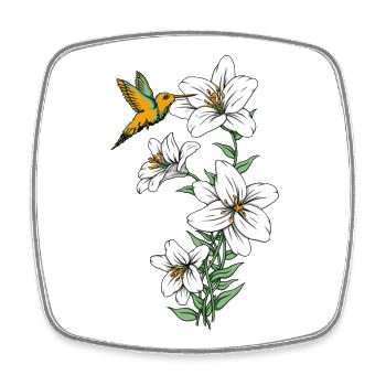 nature 2 - Square fridge magnet - white - Front