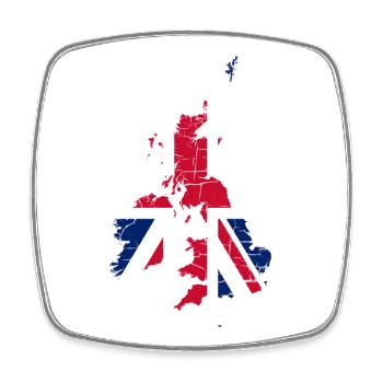 United Kingdom Flag Landscape England - Viereckiger Kühlschrankmagnet - Weiß - Vorne