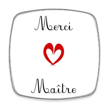 MEISTER. MEISTER. VIELEN DANK. DANKE, MEISTER. MEISTER - Viereckiger Kühlschrankmagnet - Weiß - Vorne