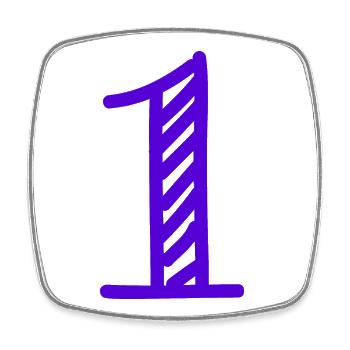 1. 1 Jahr. 1. JAHRESTAG. 1-JÄHRIGES JUBILÄUM - Viereckiger Kühlschrankmagnet - Weiß - Vorne