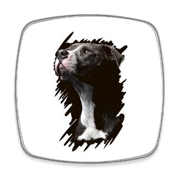 Staffordshire Bull Terrier - Square fridge magnet - white - Front