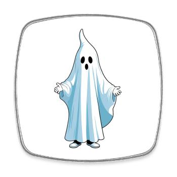 Halloween Ghost - Square fridge magnet - white - Front