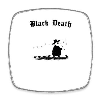 Black Death - spread in progress - Viereckiger Kühlschrankmagnet - Weiß - Vorne