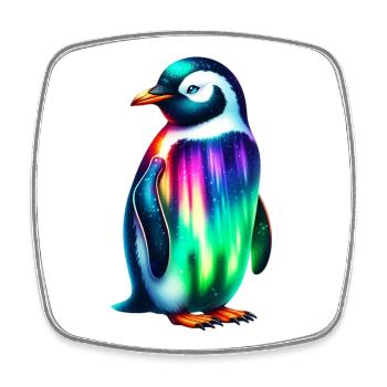 Pinguin - Viereckiger Kühlschrankmagnet - Weiß - Vorne