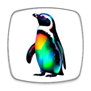 Pingouin - Magnet carré - blanc - Devant