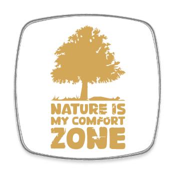 Comfort Zone Nature Tree Forest Autumn Saying Funny - Square fridge magnet - white - Front