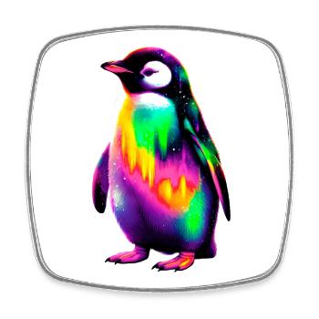 Penguin - Square fridge magnet - white - Front