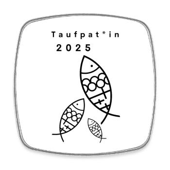 Godmother 2025 gender-appropriate Godfather 3 Pisces - Square fridge magnet - white - Front