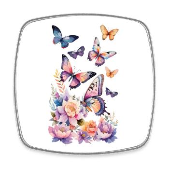 Magic of Butterflies - Art, Colors and Elegance - Square fridge magnet - white - Front