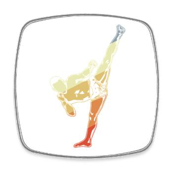Kickboxer Vintage Look - Square fridge magnet - white - Front