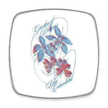 Blue Columbine – Garden of Dreams - Square fridge magnet - white - Front