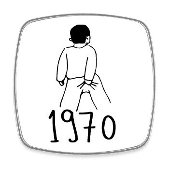 1970 Birthday 1970 - Square fridge magnet - white - Front