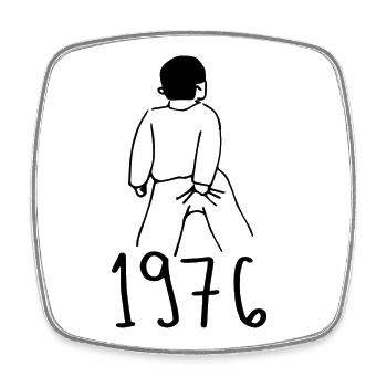 1976 Birthday 1976 - Square fridge magnet - white - Front
