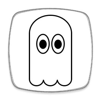 Ghost Design – Cute and Spooky Aesthetic - Square fridge magnet - white - Front