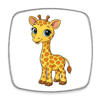 Baby giraffes - Square fridge magnet - white - Front