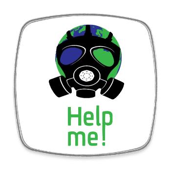 Help me - Square fridge magnet - white - Front