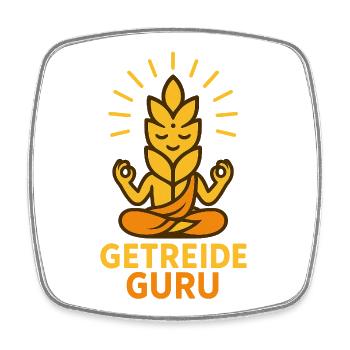 Grain Guru – Meditative Wheat Style - Square fridge magnet - white - Front