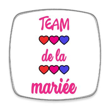 EVJF. MARIEE. TEAM. TEAM MARIEE. FUTURE MARIEE - Magnet carré - blanc - Devant