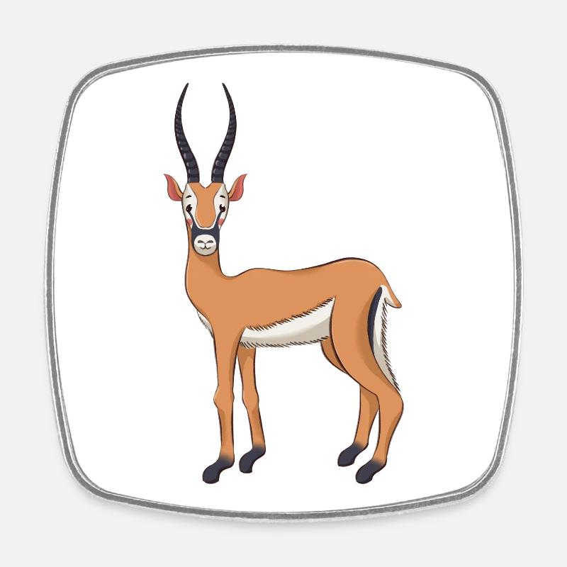 Antelope - Square fridge magnet - white
